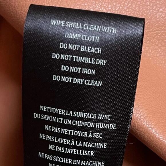 Blank NYC Moto Vegan Faux Leather Biker Motorcycle Jacket Camel Tan Size Medium - Picture 11 of 12